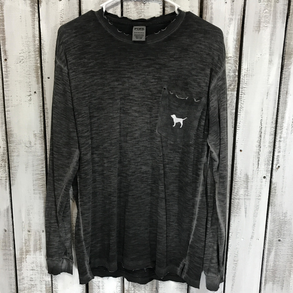 Victoria Secret Pink Distressed XS Long Sleeve - Picture 2 of 6